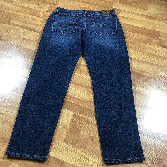 Lucky Brand Sienna Cigarette Denim Jeans Women's Size 6 / 28 Med Wash Distress - Picture 9 of 12